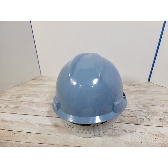 Vintage Hard Hat Hoover Dam Hard Hat Tour Size Medium V-gard Blue - Picture 4 of 16